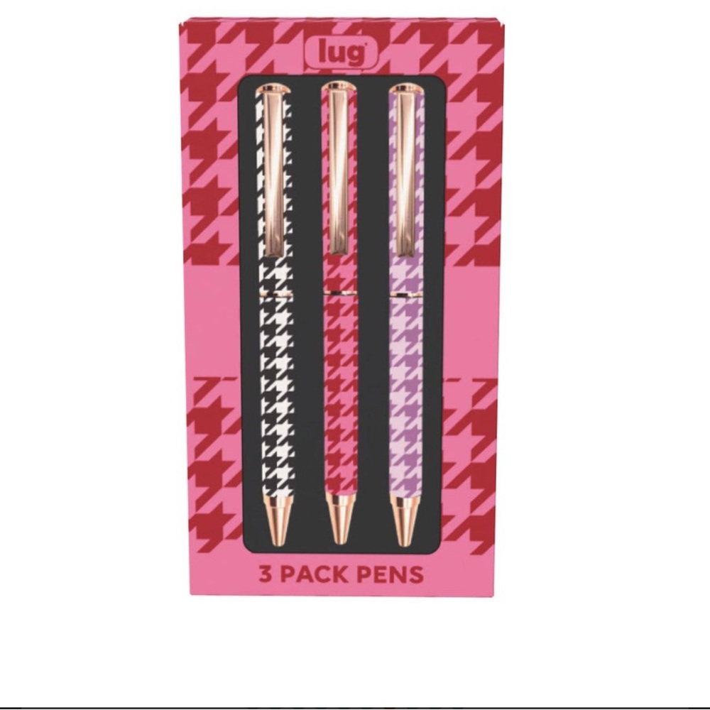 Lug Pens 3-pk Scribble NWT Houndstooth
